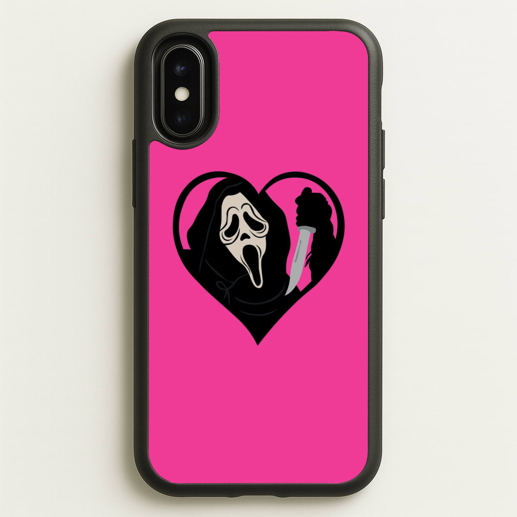 Heart face - Halloween - Scream Phone Case for iPhone X / XS