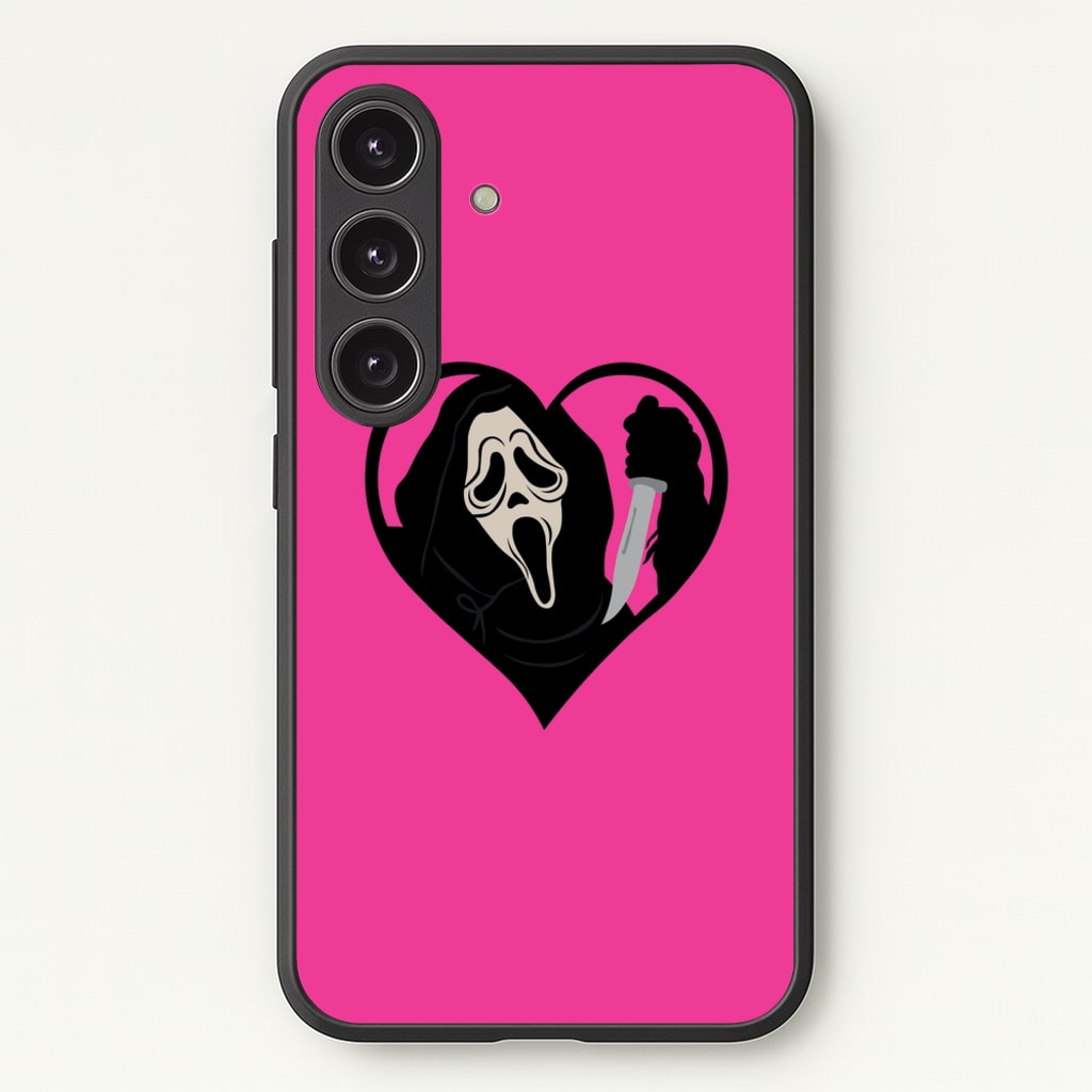 Heart face - Halloween - Scream Phone Case for Galaxy S24 Plus