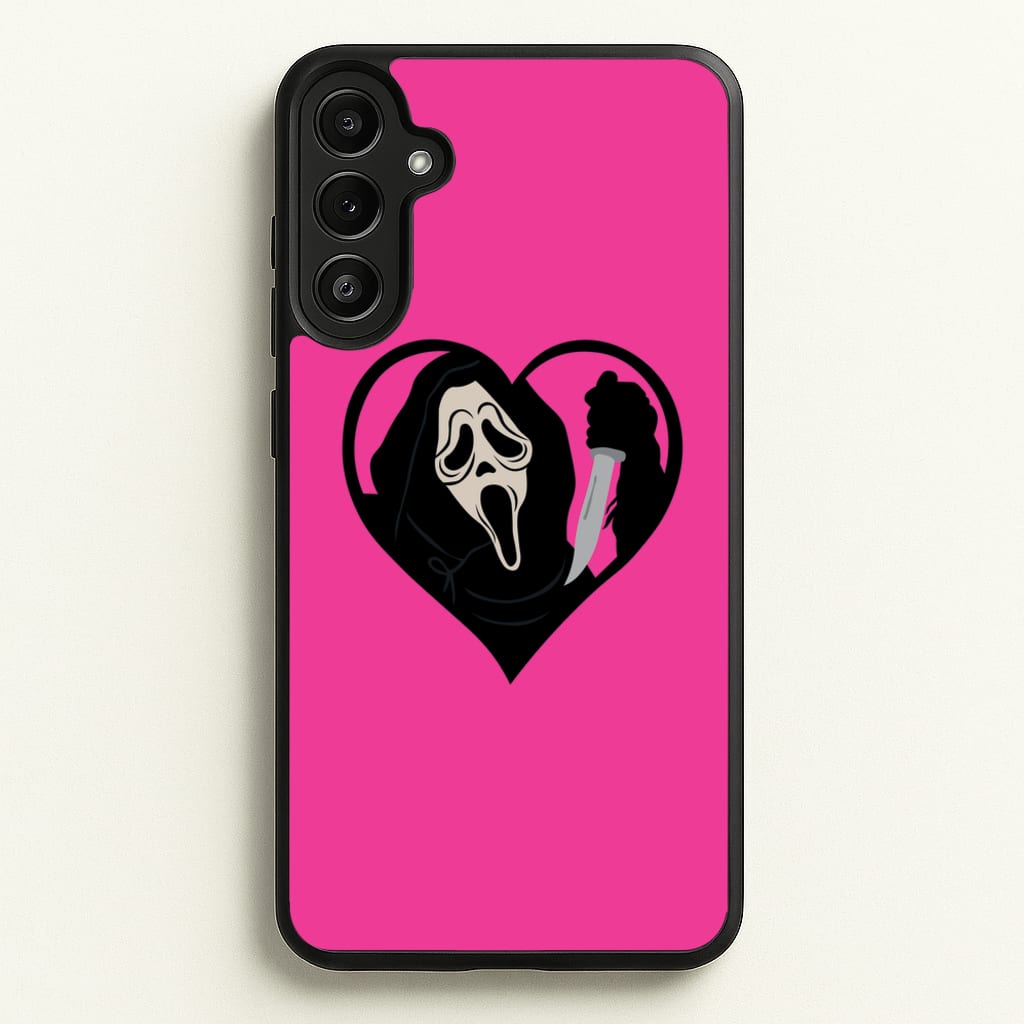 Heart face - Halloween - Scream Phone Case for Galaxy A36