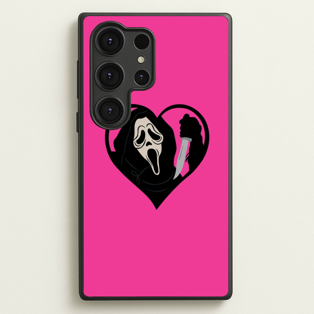 Heart face - Halloween - Scream Phone Case for Galaxy S25 Ultra