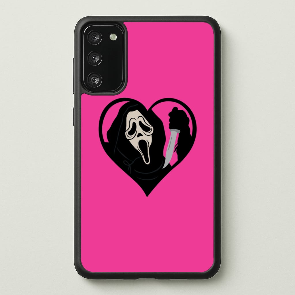 Heart face - Halloween - Scream Phone Case for Galaxy S20