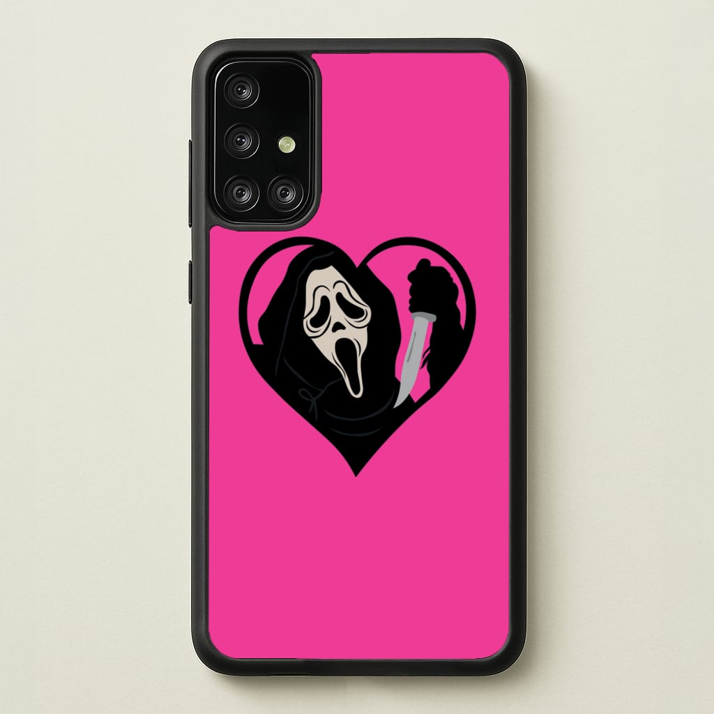 Heart face - Halloween - Scream Phone Case for Galaxy A71