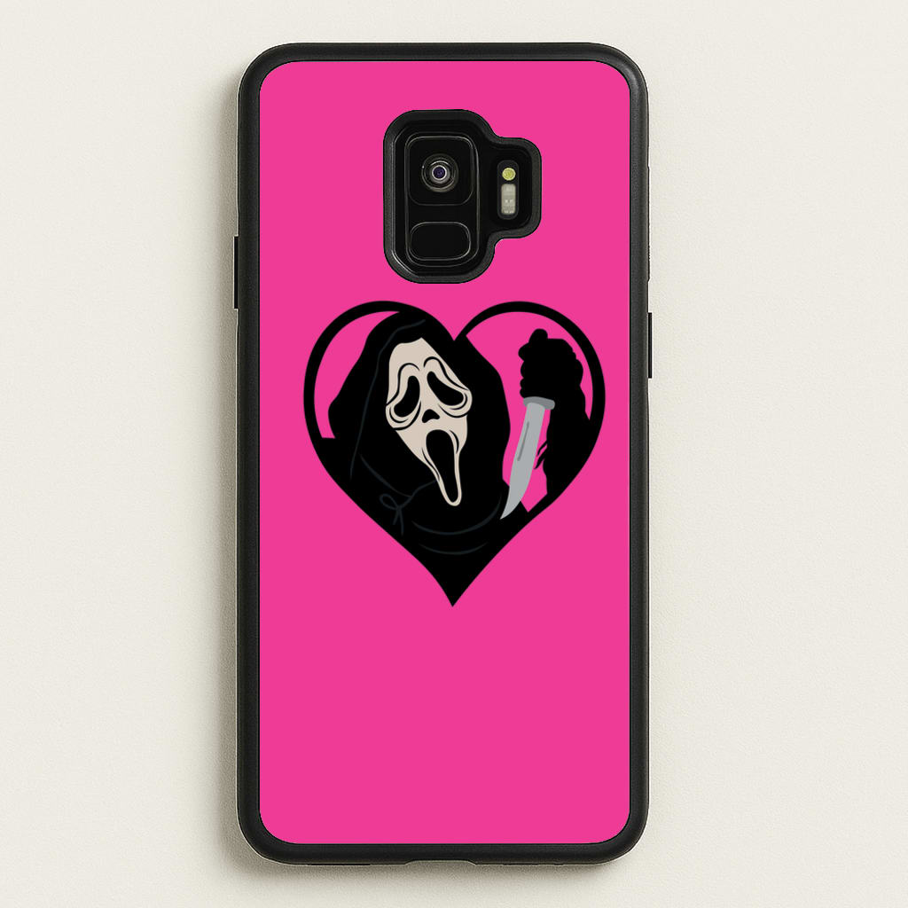 Heart face - Halloween - Scream Phone Case for Galaxy S9