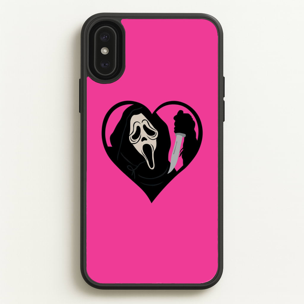 Heart face - Halloween - Scream Phone Case for iPhone XS Max
