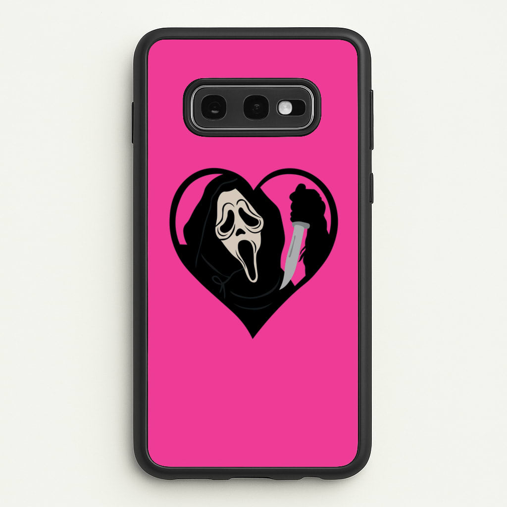 Heart face - Halloween - Scream Phone Case for Galaxy S10e