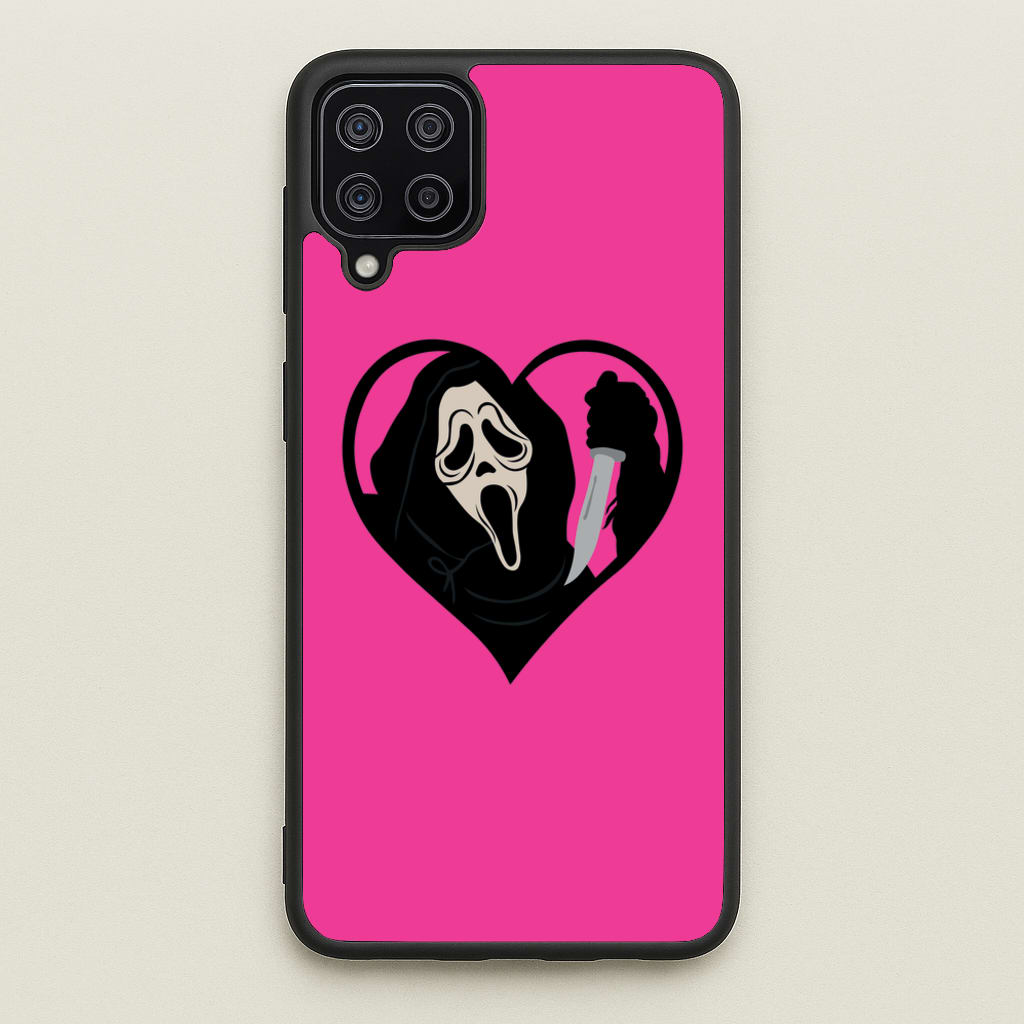 Heart face - Halloween - Scream Phone Case for Galaxy A12