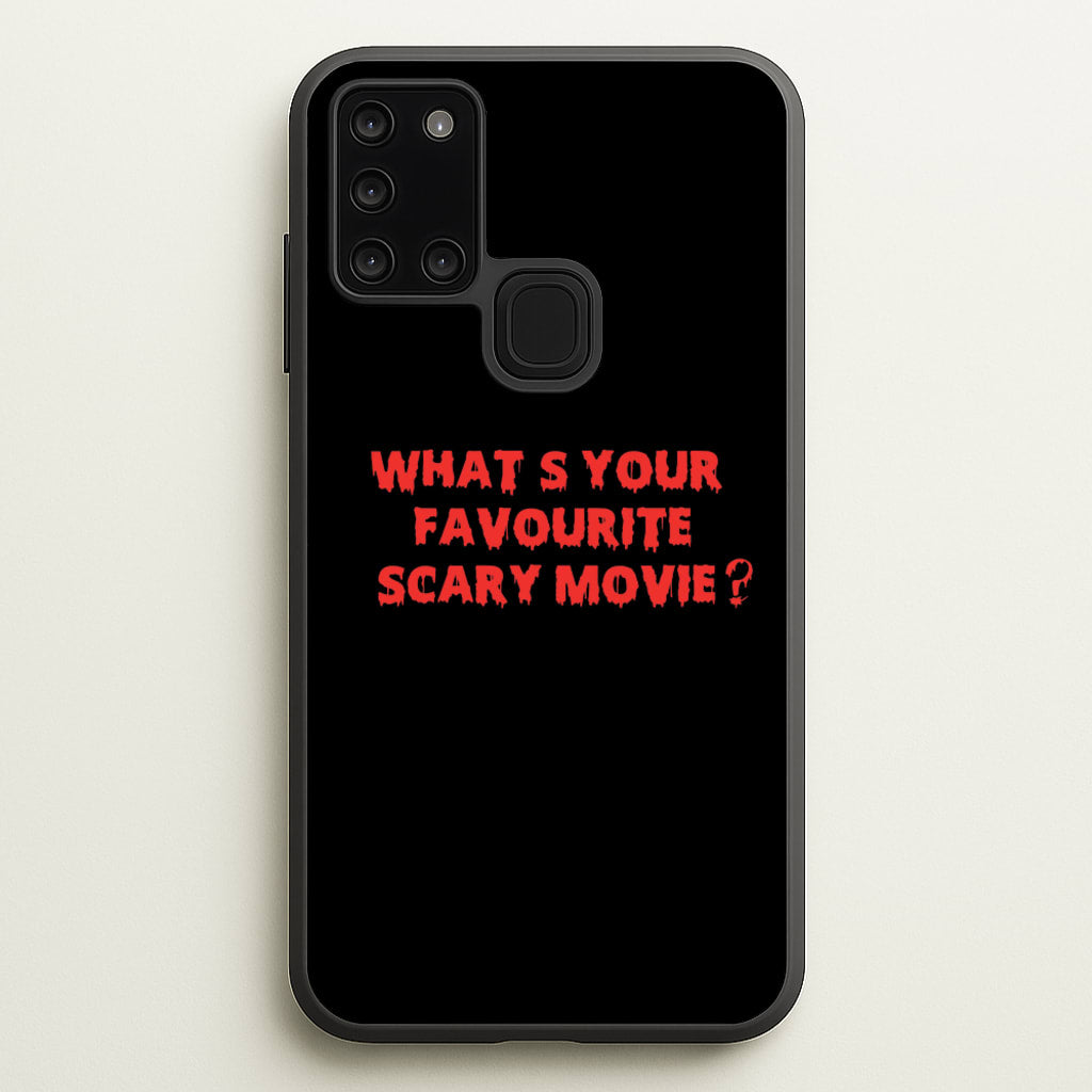 What's Your Favourite Scary Movie - Halloween - Scream Phone Case for Galaxy A21s