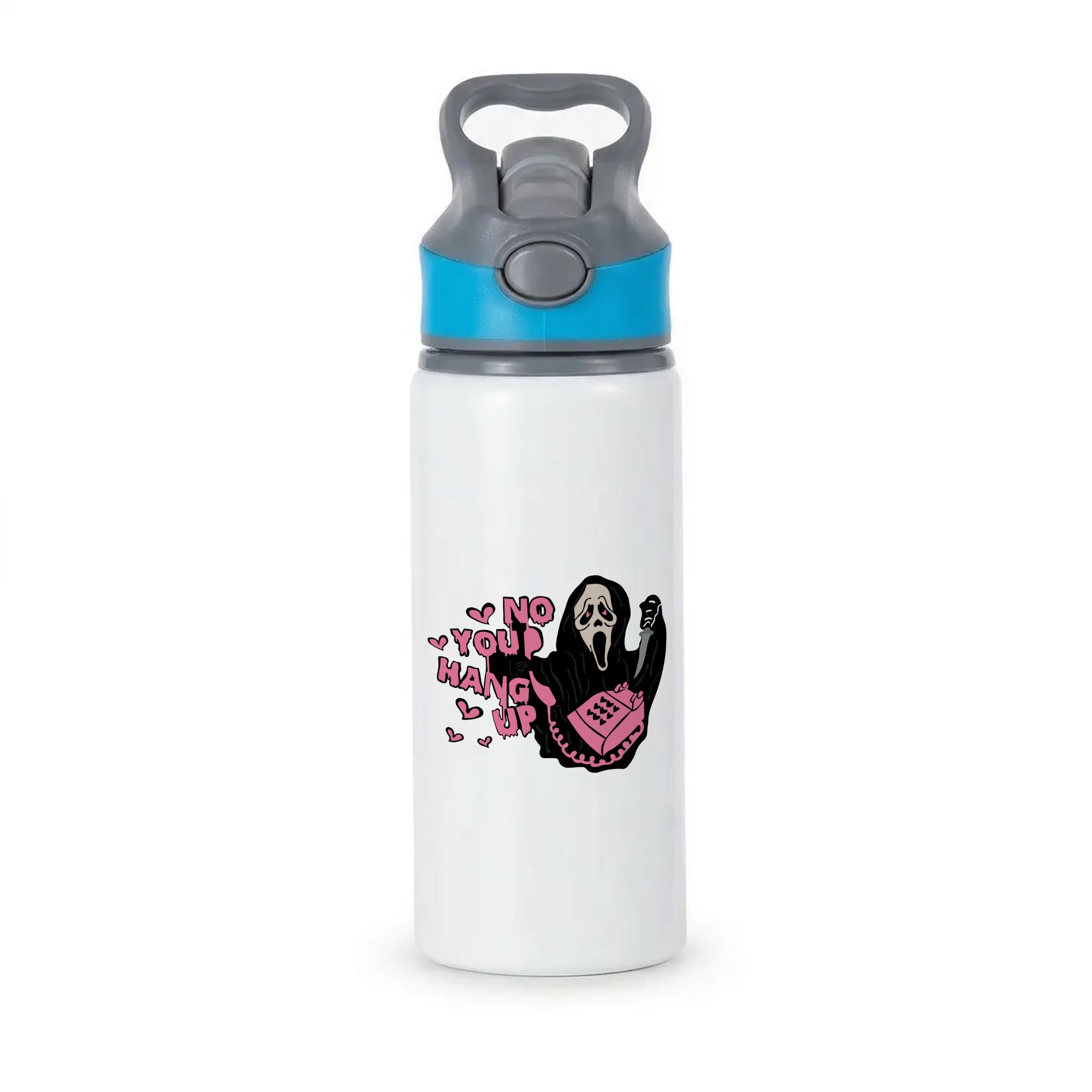 No You Hang Up - Halloween Active Water Bottle - Blue