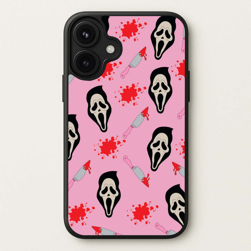 Pink Ghostface Pattern - Scream Phone Case for iPhone 17