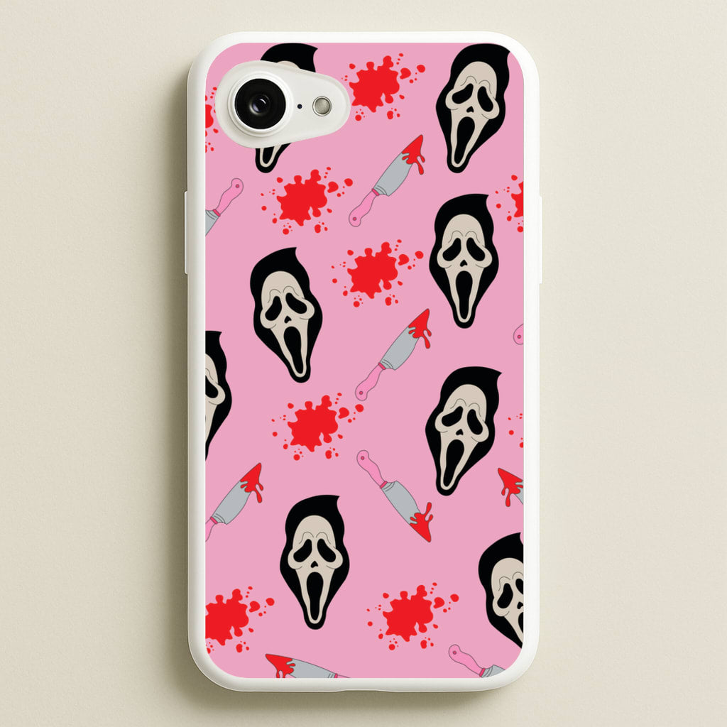 Pink Ghostface Pattern - Scream - Scream Phone Case for iPhone 16e