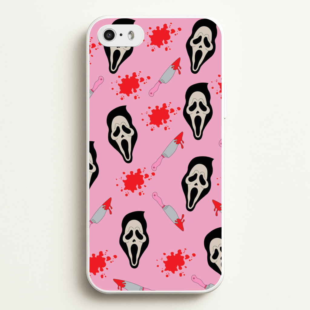 Pink Ghostface Pattern - Scream - Scream Phone Case for iPhone 5 / 5s / SE 2016