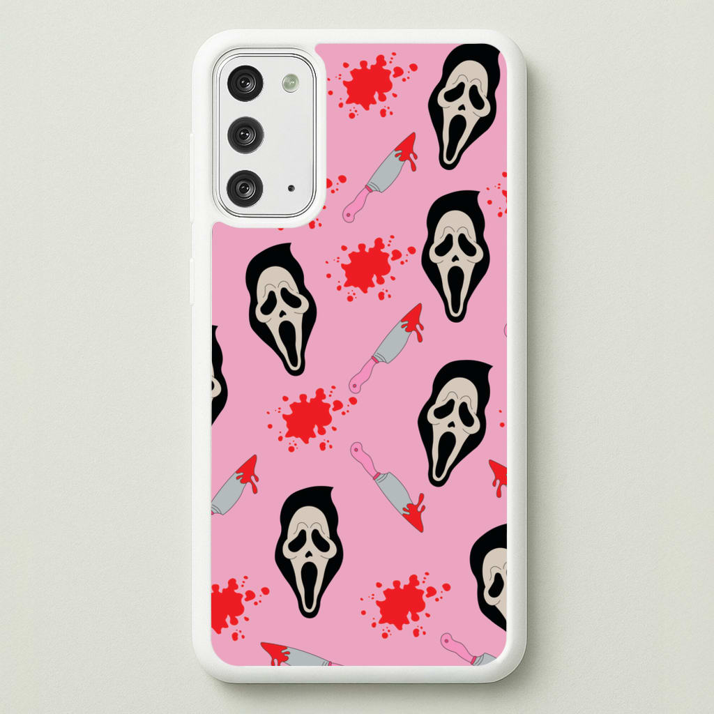 Pink Ghostface Pattern - Scream - Scream Phone Case for Galaxy Note 20