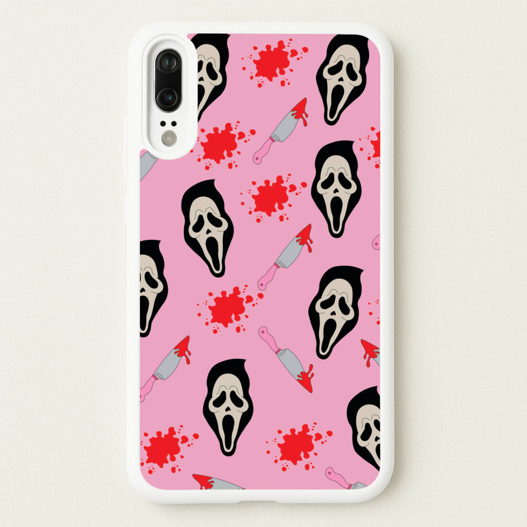 Pink Ghostface Pattern - Scream - Scream Phone Case for Huawei P20