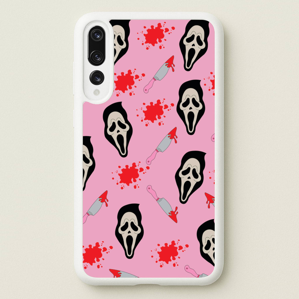 Pink Ghostface Pattern - Scream - Scream Phone Case for Huawei P20 Pro