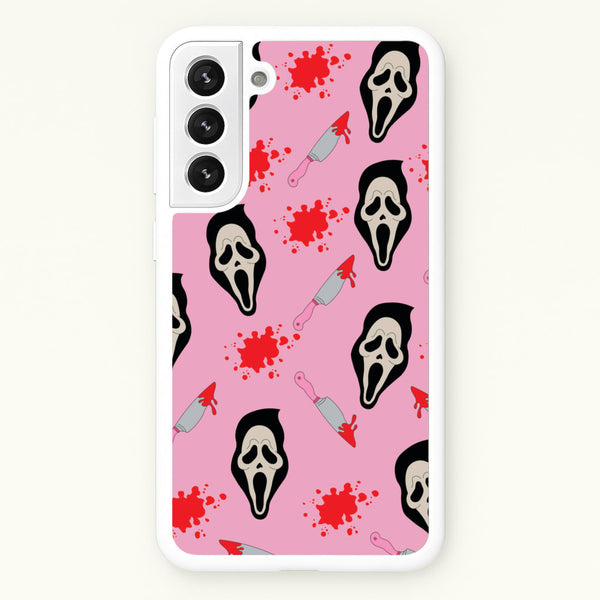 Pink Ghostface Pattern - Scream - Scream Phone Case for Galaxy S21FE