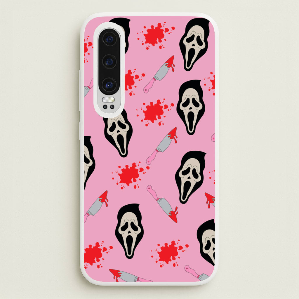 Pink Ghostface Pattern - Scream - Scream Phone Case for Huawei P30
