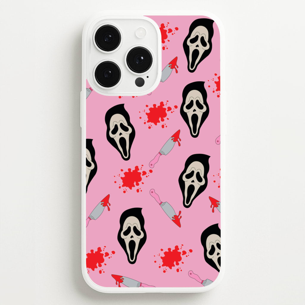 Pink Ghostface Pattern - Scream - Scream Phone Case for iPhone 13 Pro Max