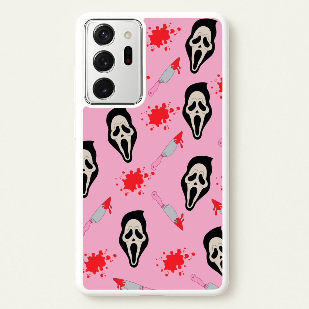 Pink Ghostface Pattern - Scream - Scream Phone Case for Galaxy Note 20 Ultra