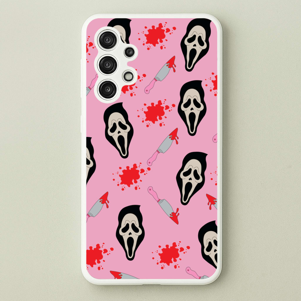 Pink Ghostface Pattern - Scream - Scream Phone Case for Galaxy A13