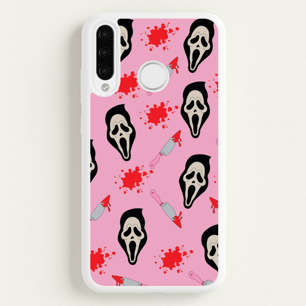 Pink Ghostface Pattern - Scream - Scream Phone Case for Huawei P30 Lite