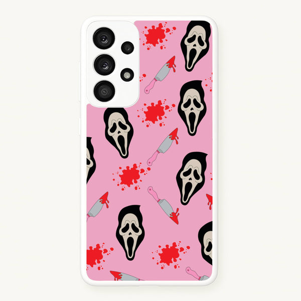 Pink Ghostface Pattern - Scream - Scream Phone Case for Galaxy A33
