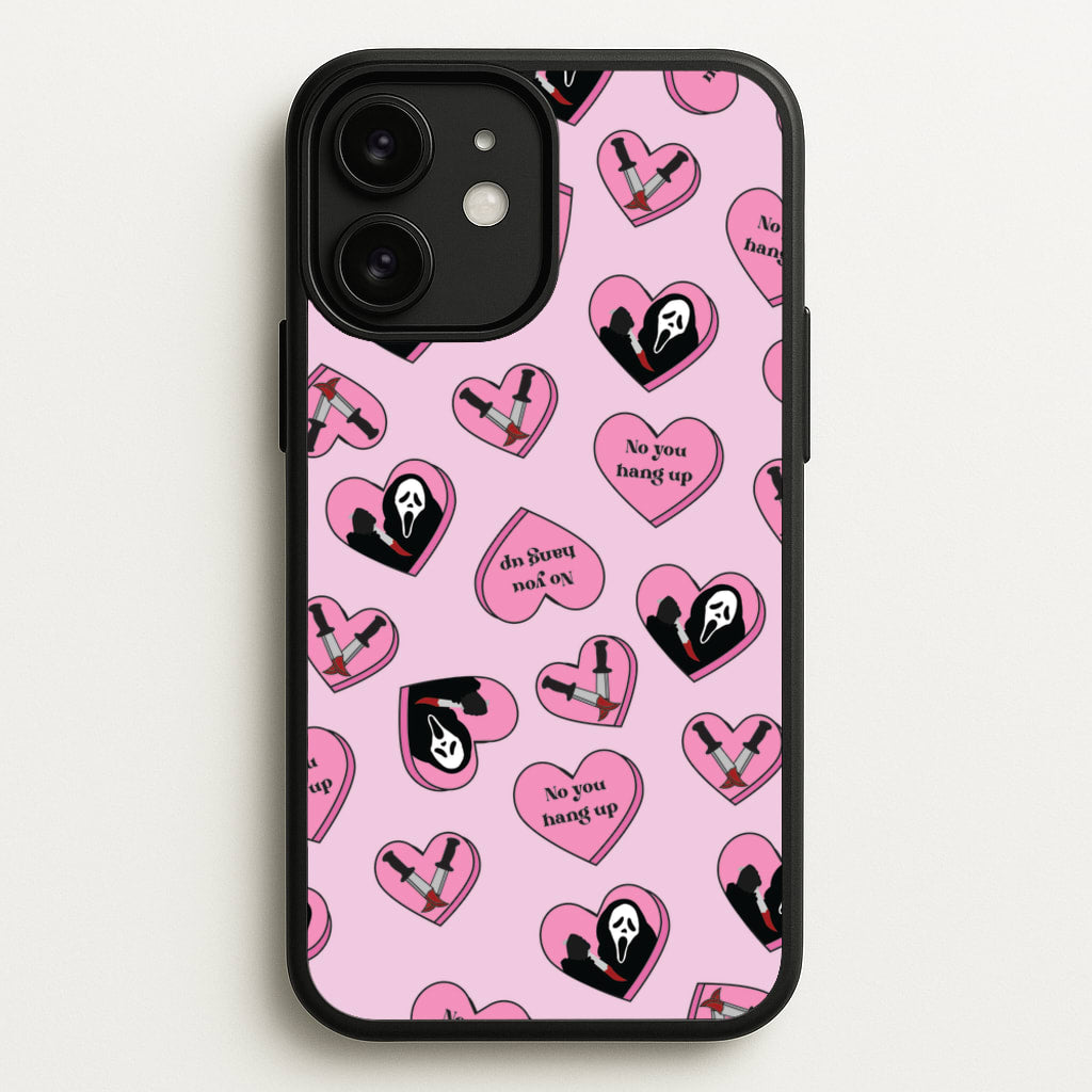 No You Hang Up Love Hearts - Scream Phone Case for iPhone 11