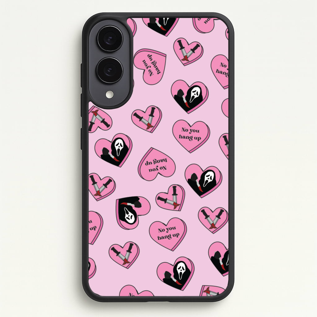 No You Hang Up Love Hearts - Scream Phone Case for Galaxy S25 Edge