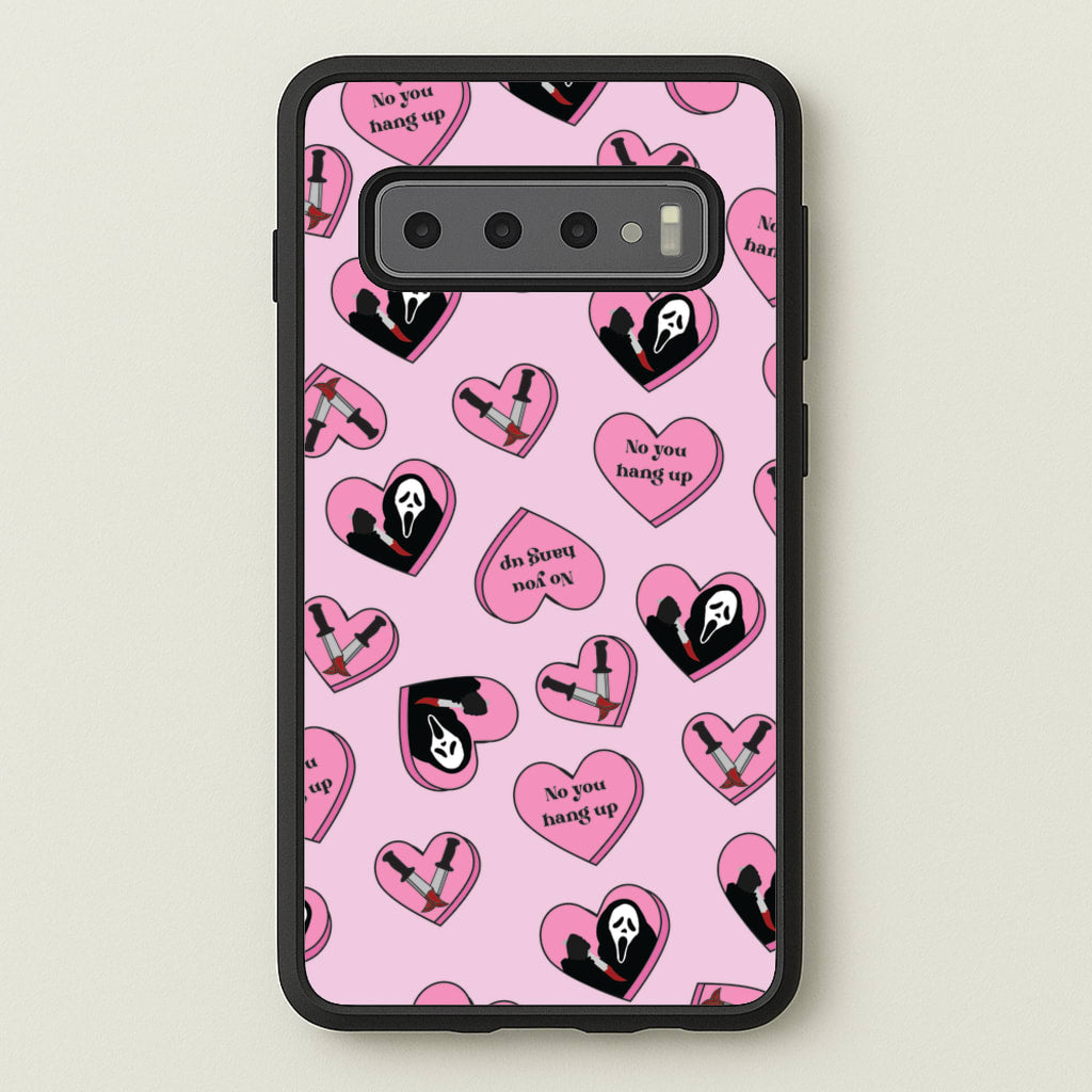 No You Hang Up Love Hearts - Scream Phone Case for Galaxy S10 Plus