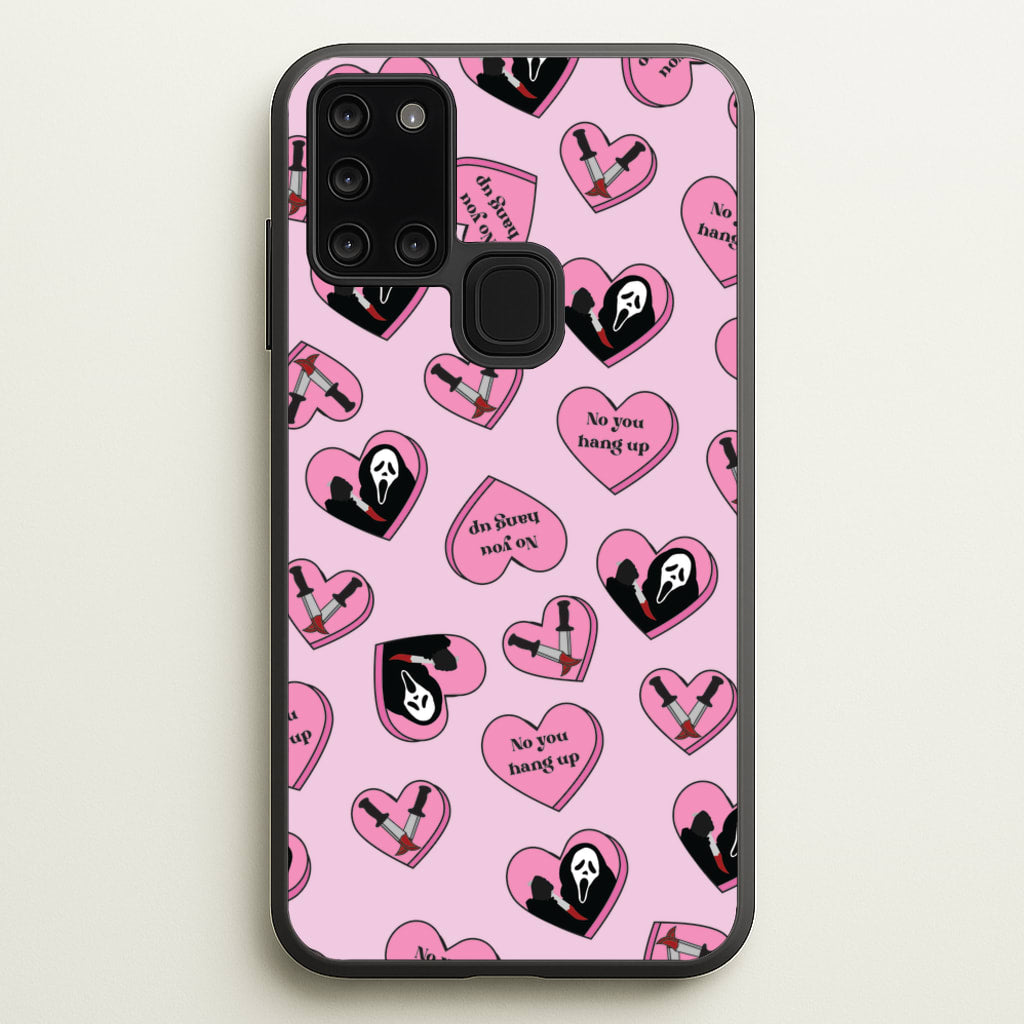 No You Hang Up Love Hearts - Scream Phone Case for Galaxy A21s