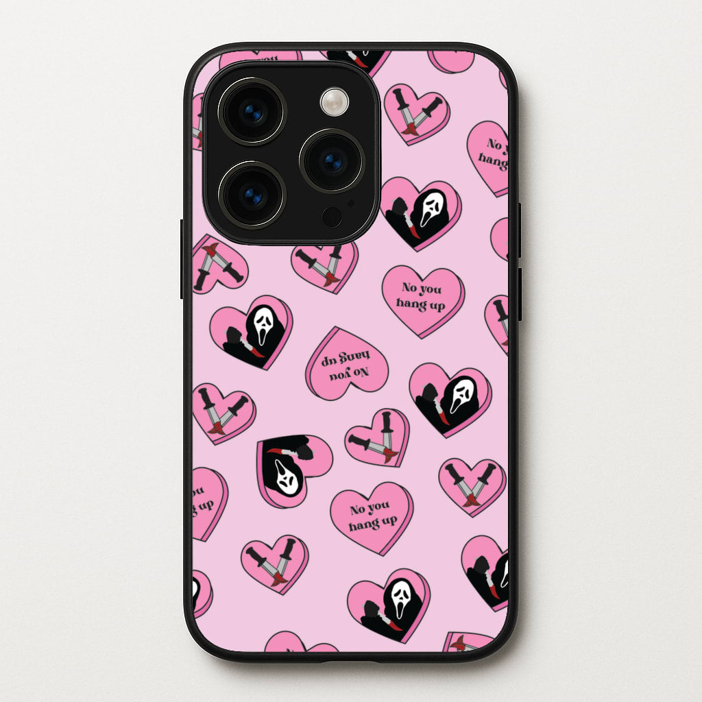 No You Hang Up Love Hearts - Scream Phone Case for iPhone 15 Pro Max