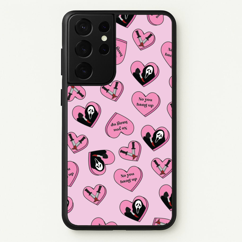 No You Hang Up Love Hearts - Scream Phone Case for Galaxy S21 Ultra