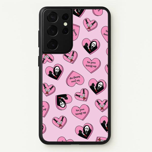 No You Hang Up Love Hearts - Scream Phone Case for Galaxy S21 Ultra