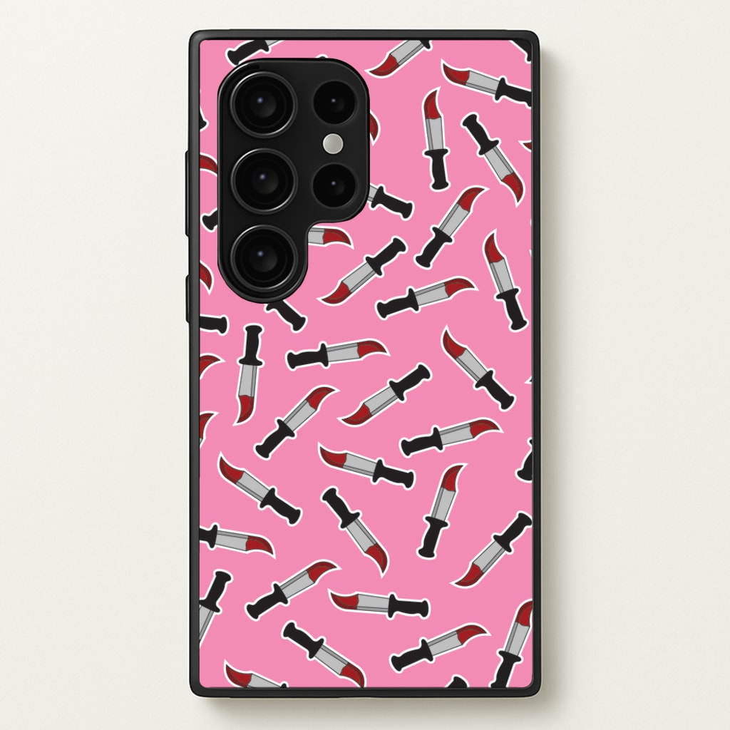 Bloody Knife Pattern - Scream Phone Case for Galaxy S24 Ultra