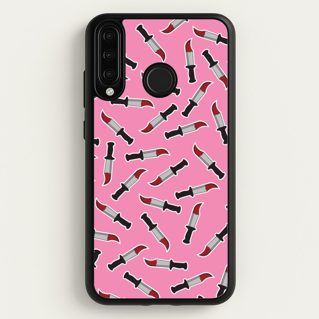 Bloody Knife Pattern - Scream Phone Case for Huawei P30 Lite