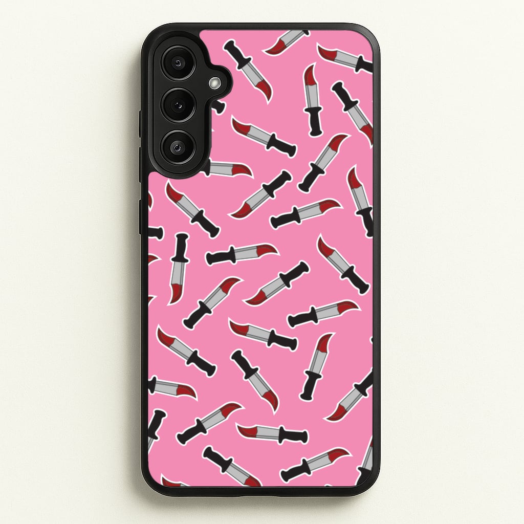 Bloody Knife Pattern - Scream Phone Case for Galaxy A34