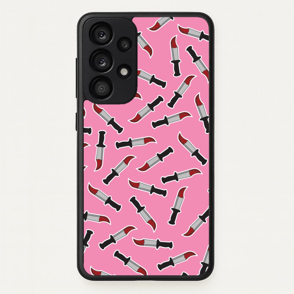 Bloody Knife Pattern - Scream Phone Case for Galaxy A53
