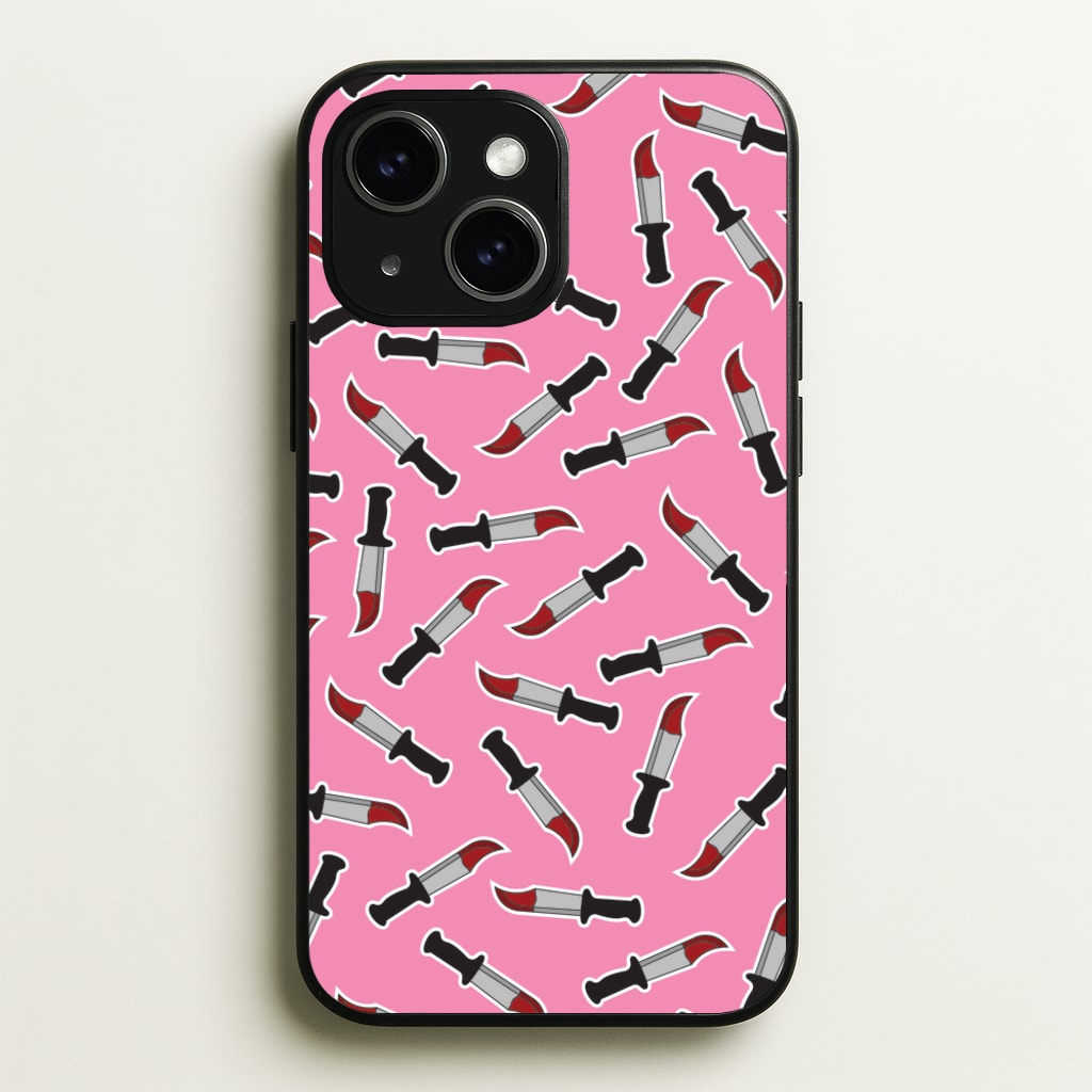 Bloody Knife Pattern - Scream Phone Case for iPhone 15 Plus