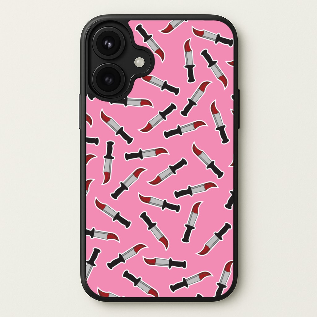 Bloody Knife Pattern Phone Case for iPhone 17