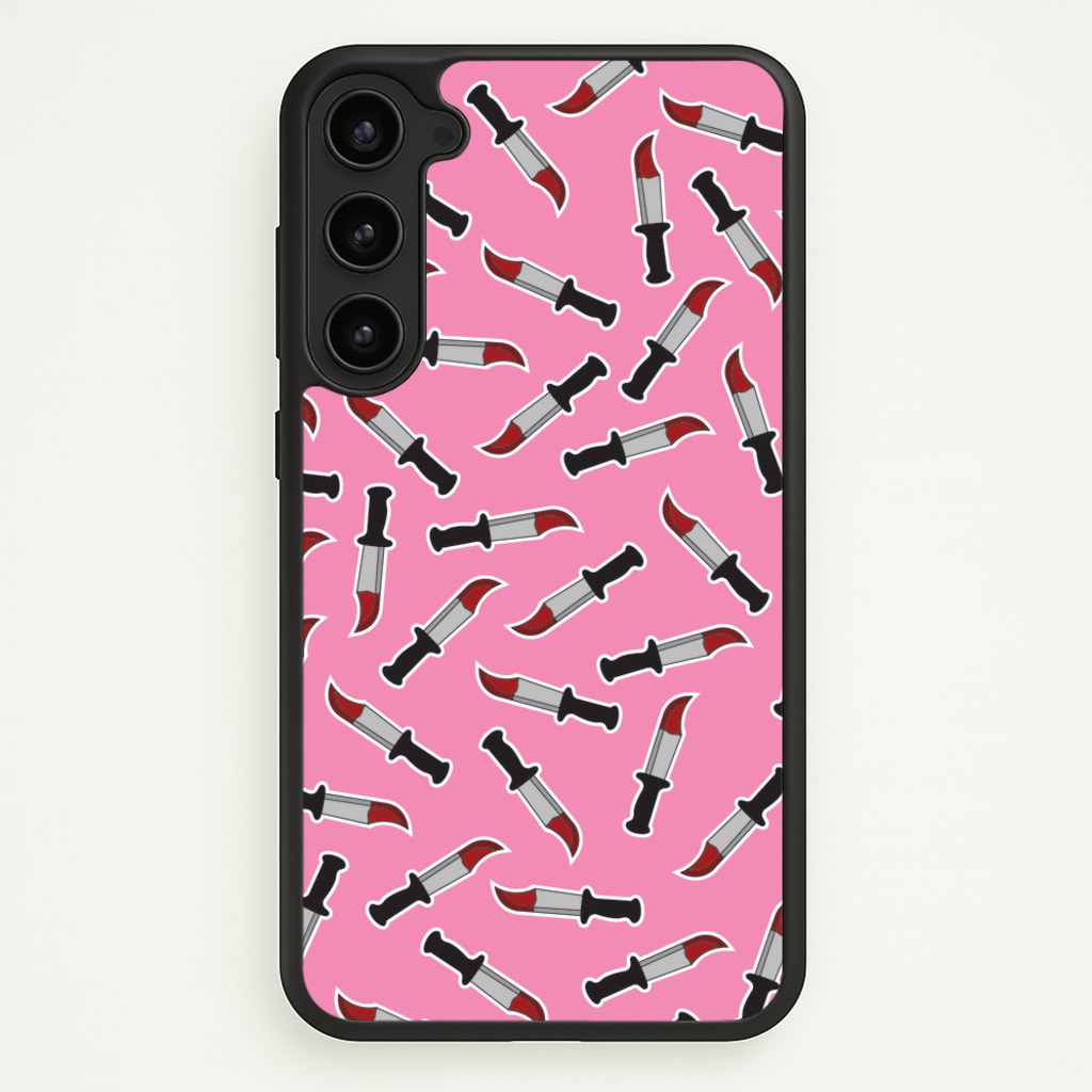 Bloody Knife Pattern - Scream Phone Case for Galaxy S23 Plus
