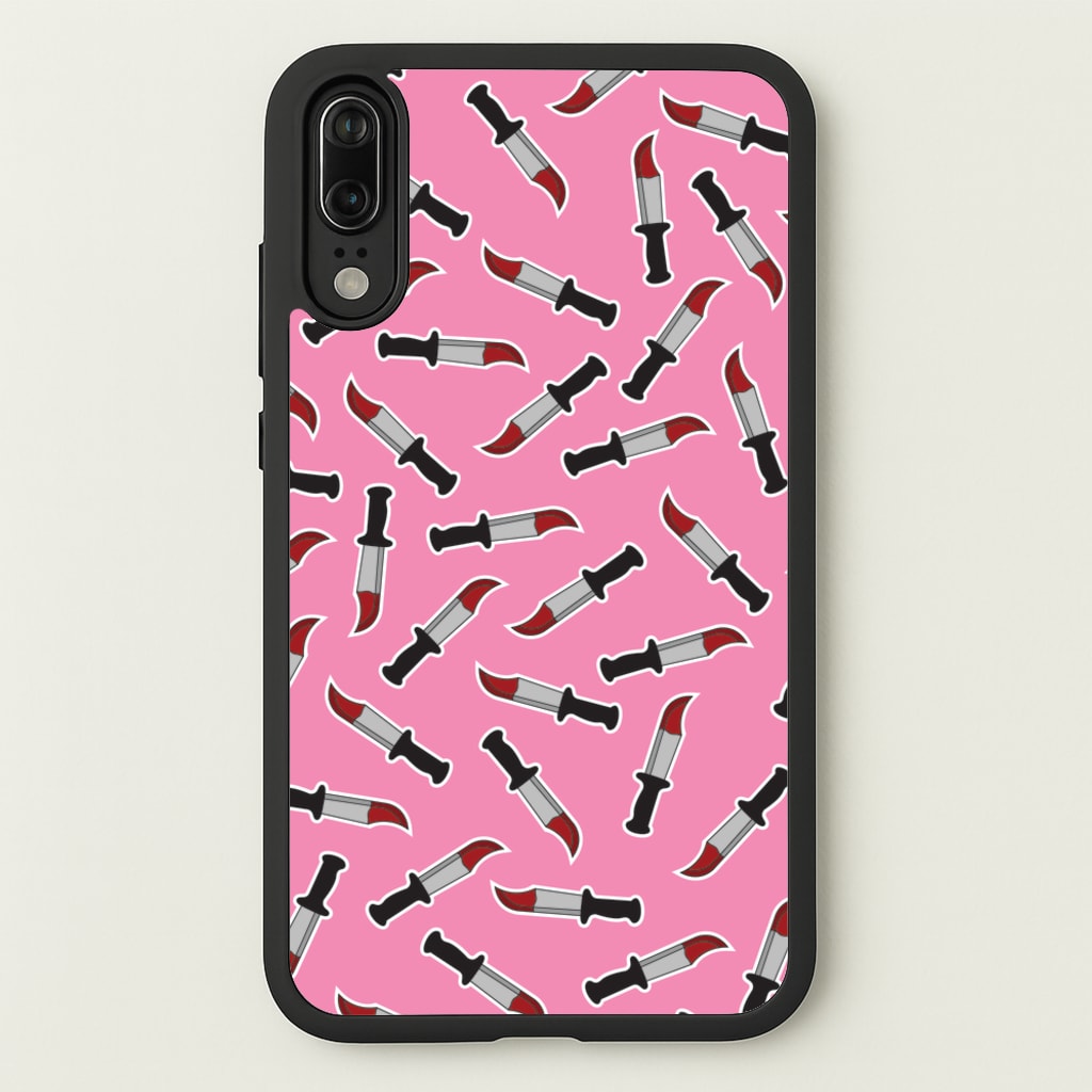 Bloody Knife Pattern - Scream Phone Case for Huawei P20