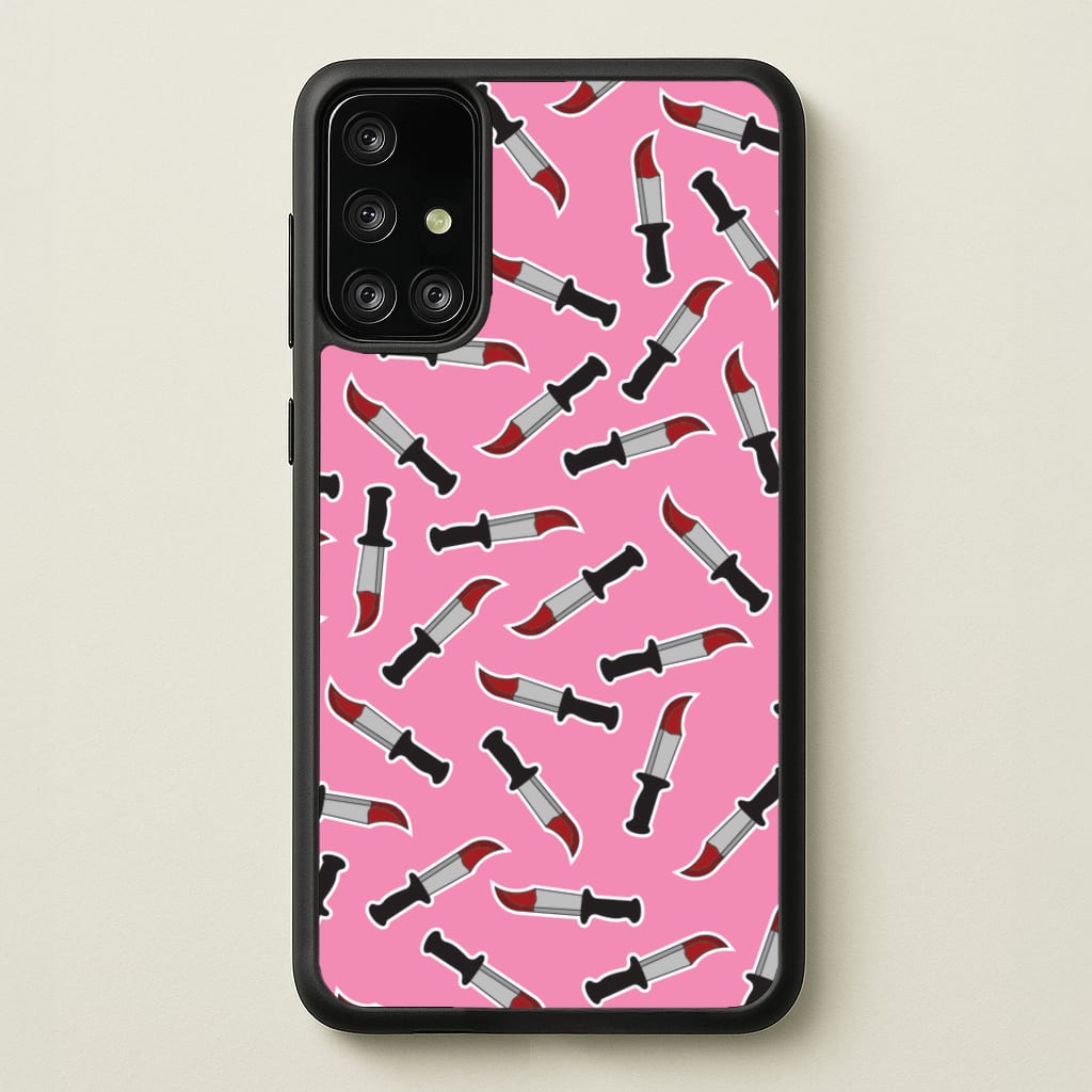 Bloody Knife Pattern - Scream Phone Case for Galaxy A71