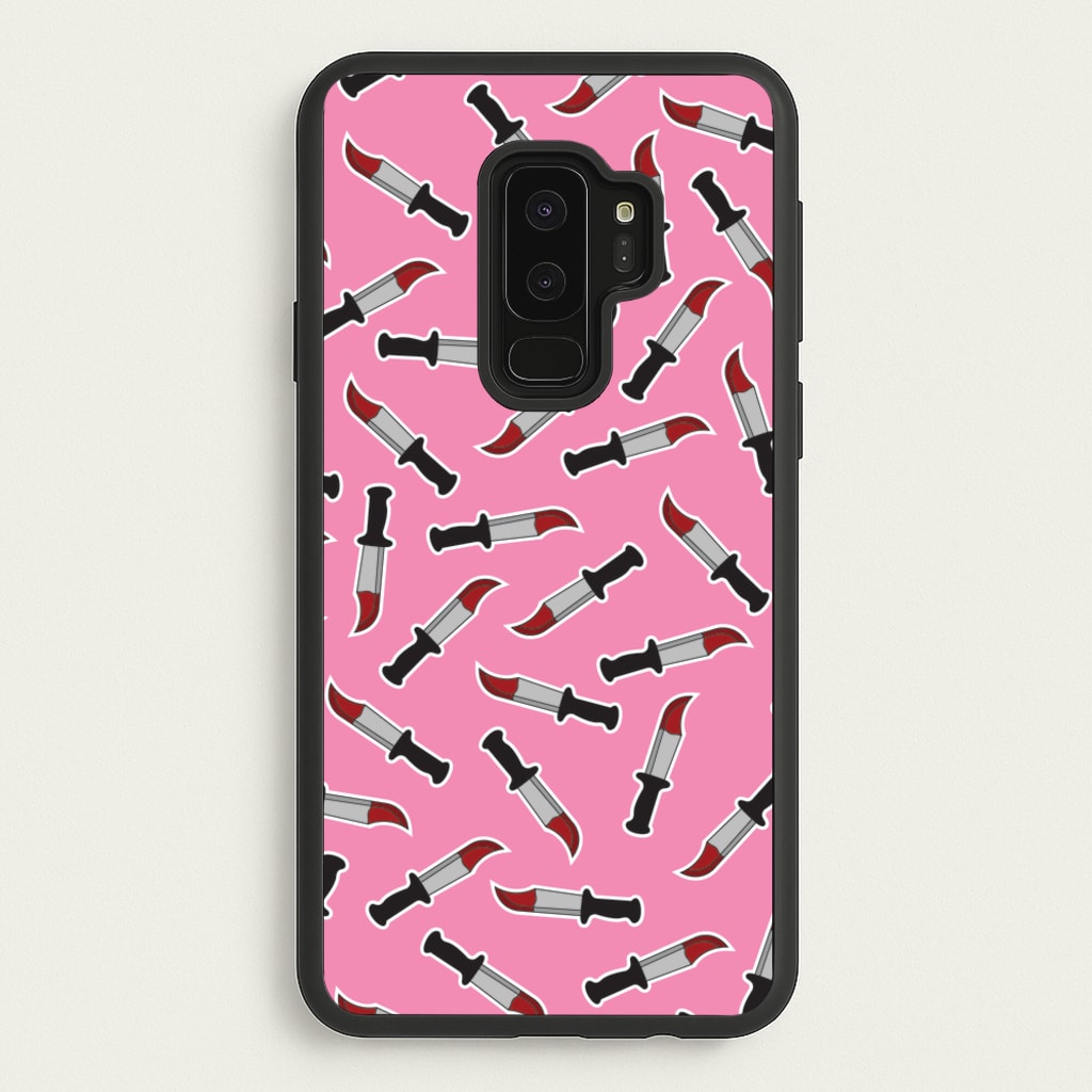 Bloody Knife Pattern - Scream Phone Case for Galaxy S9 Plus