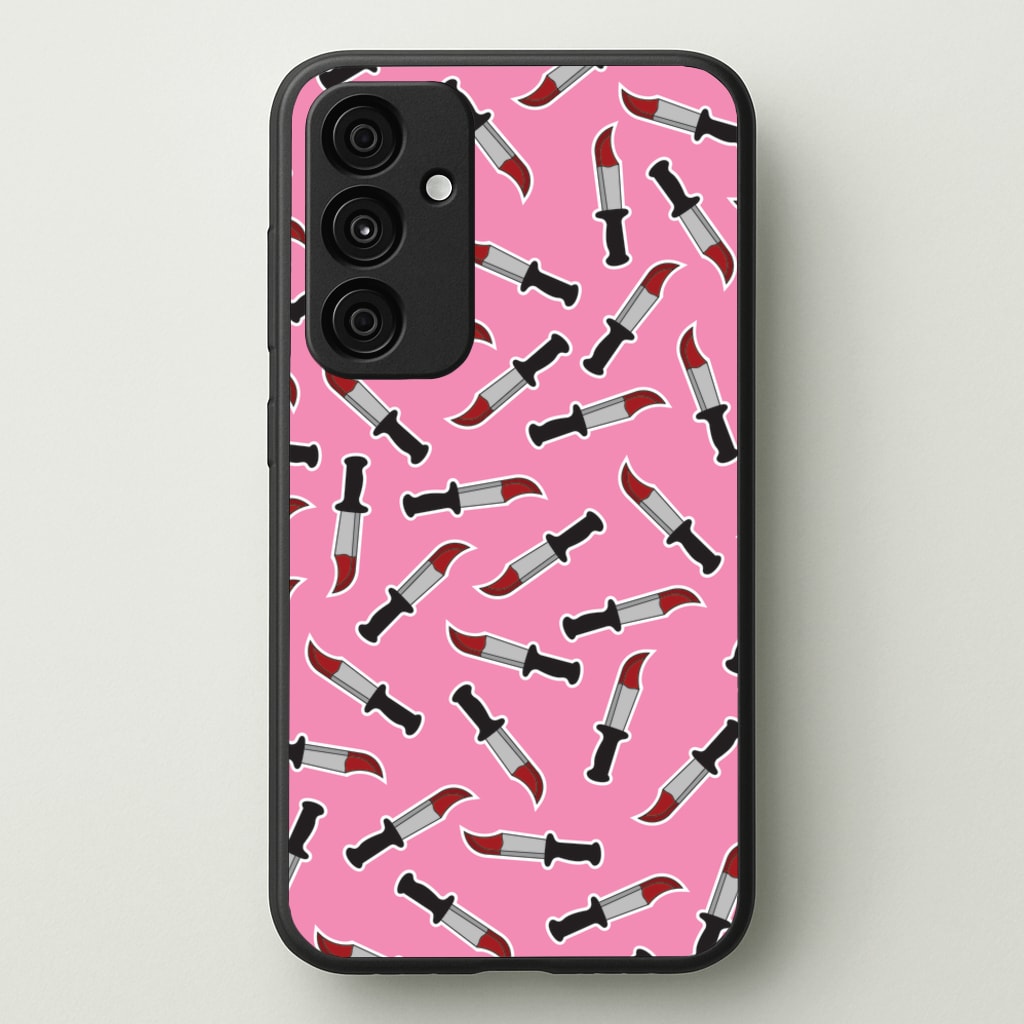 Bloody Knife Pattern - Scream Phone Case for Galaxy A55