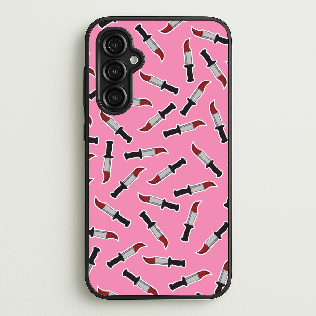 Bloody Knife Pattern - Scream Phone Case for Galaxy A14