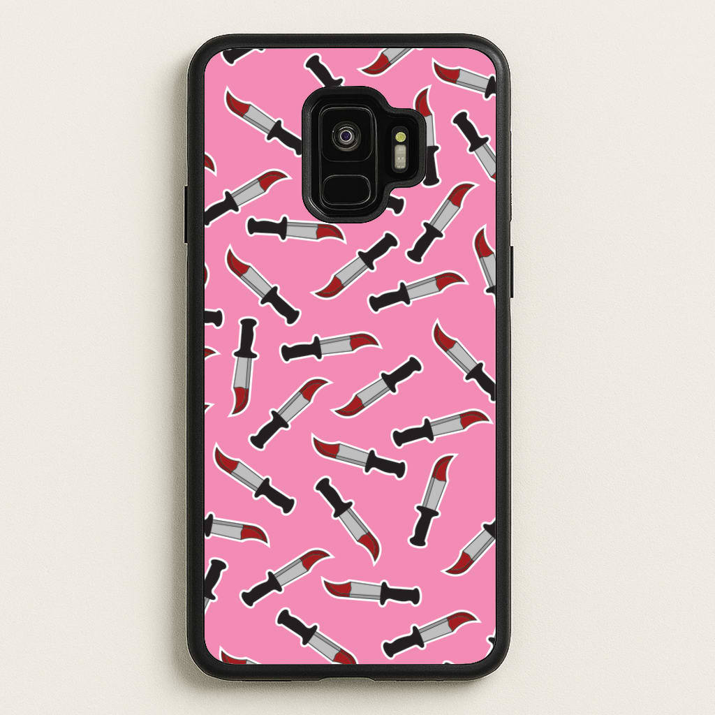 Bloody Knife Pattern - Scream Phone Case for Galaxy S9