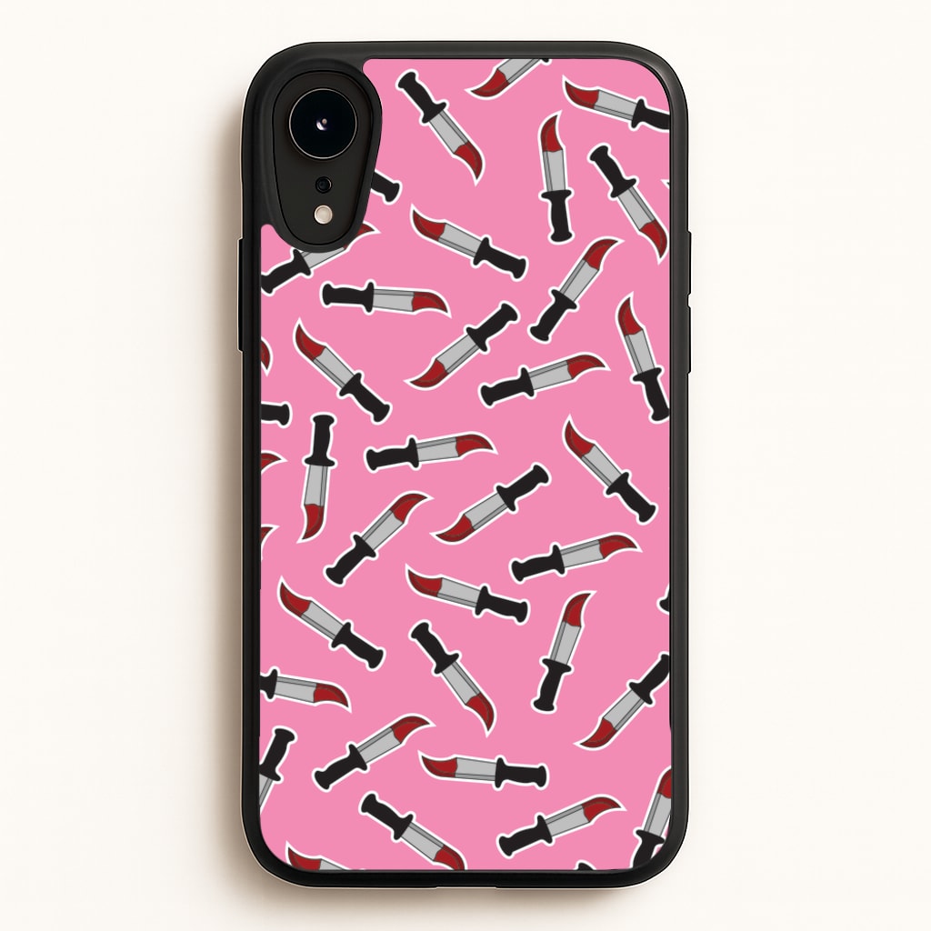 Bloody Knife Pattern - Scream Phone Case for iPhone XR