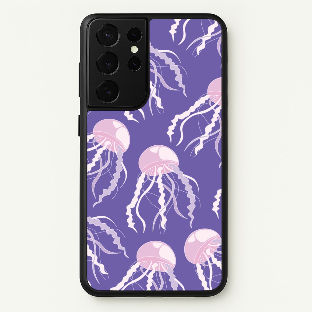 Jellyfish Pattern - Sealife - Sealife Phone Case for Galaxy S21 Ultra