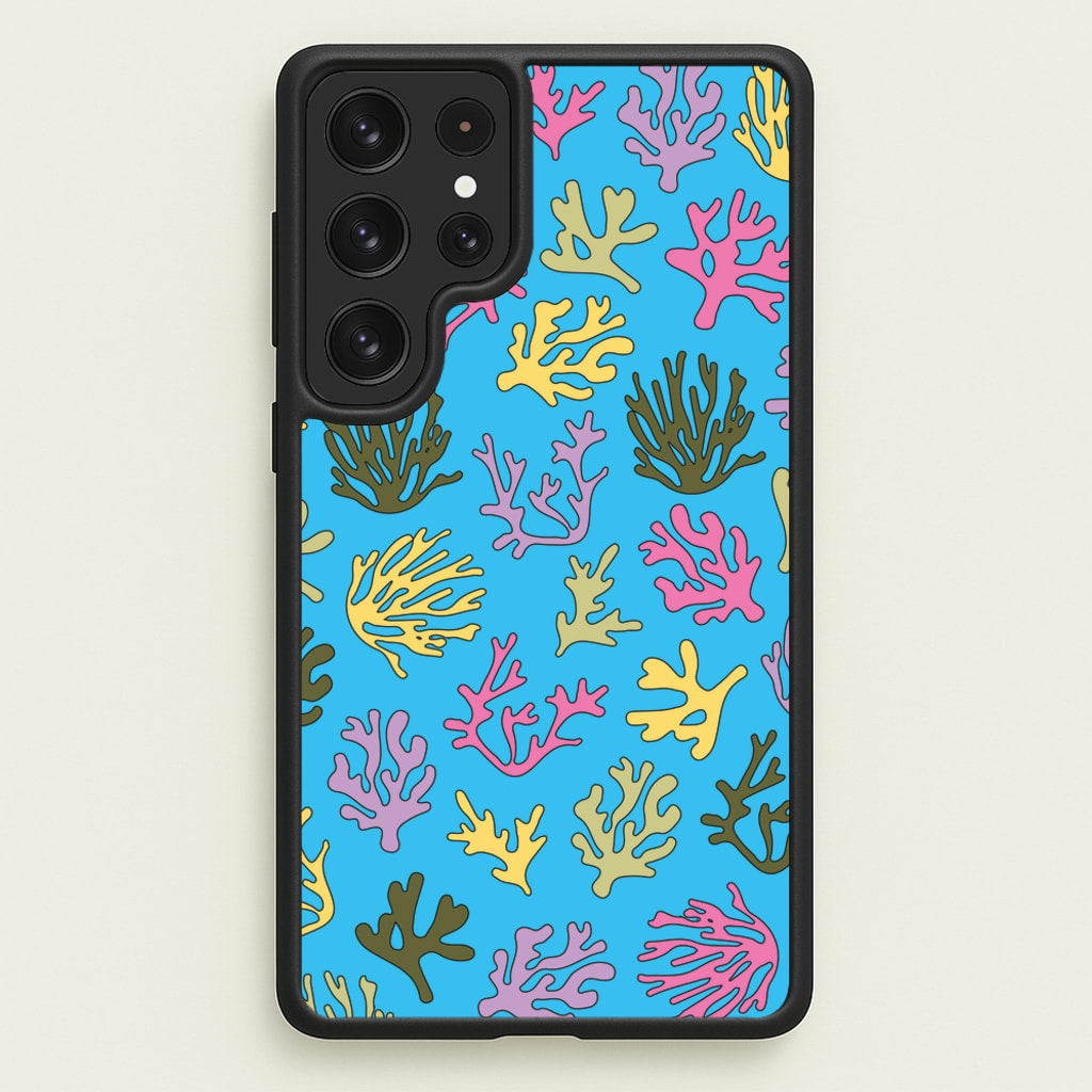 Coral Pattern - Sealife - Sealife Phone Case for Galaxy S22 Ultra