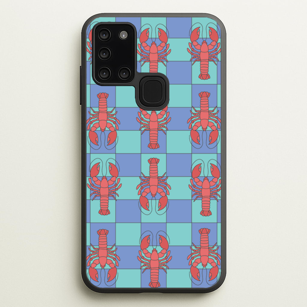 Lobster Pattern - Sealife - Sealife Phone Case for Galaxy A21s