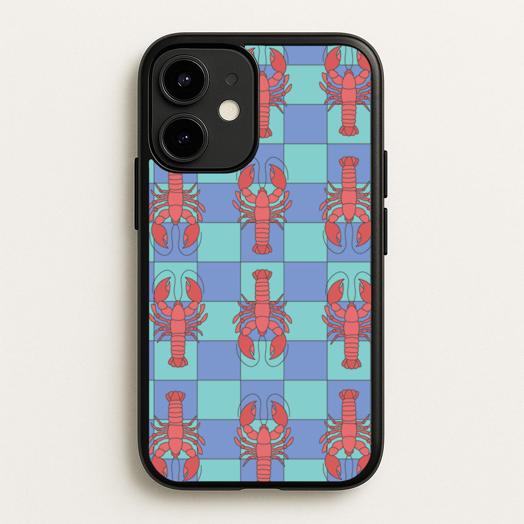 Lobster Pattern - Sealife - Sealife Phone Case for iPhone 12 / 12 Pro